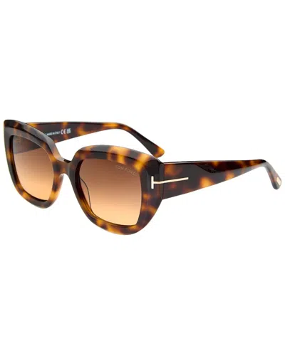 Tom Ford Women's Saltzman 53mm Sunglasses In Brown