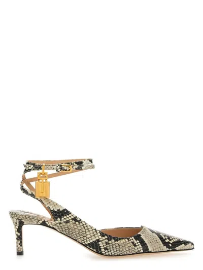 TOM FORD WOMEN'S SANDAL SLINGBACK PYTHON