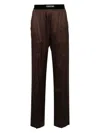 Tom Ford Women's Satin Pants In Brown