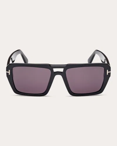 Tom Ford Women's Shiny Black Redford Aviator Sunglasses