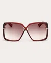 Tom Ford Yvonne Oversize-frame Sunglasses In Red