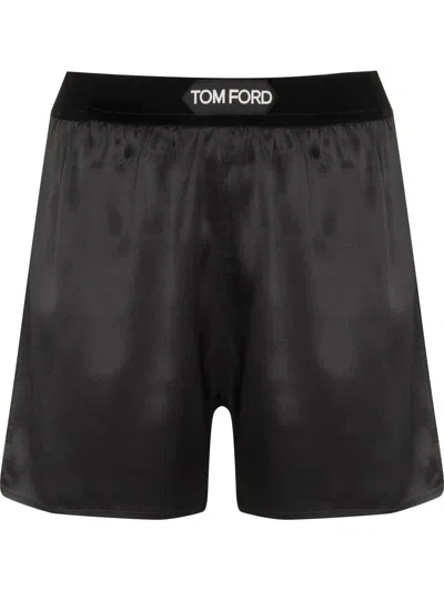 Tom Ford Woman Woven Shorts Trousers Clothing In Black