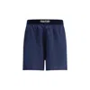 Tom Ford Silk Shorts With Elasticated Waistband And Satin Finish In Blue