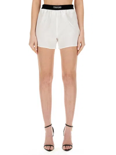 Tom Ford Women Shorts In Raso In Powder