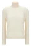 Tom Ford Silk Cashmere Turtleneck Sweater In White