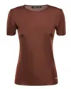 Tom Ford Compact Slinky Viscose T-shirt In Multi