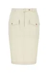 Tom Ford Cotton Midi Skirt In White