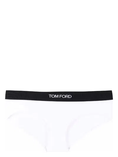 Tom Ford Women's Slip Con Logo In White