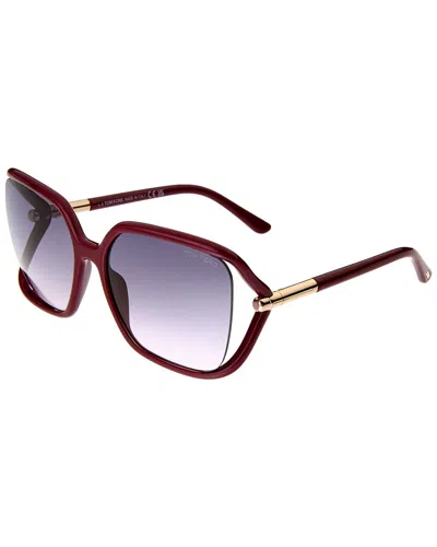 Tom Ford Women's Solange-02 60mm Sunglasses In Red