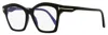 Tom Ford Light-filtering Butterfly-frame Glasses In Black