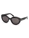 Tom Ford Stacy 53mm Cat-eye Sunglasses In Black
