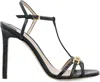 Tom Ford Embellished Lizard-effect Leather Sandals In Black