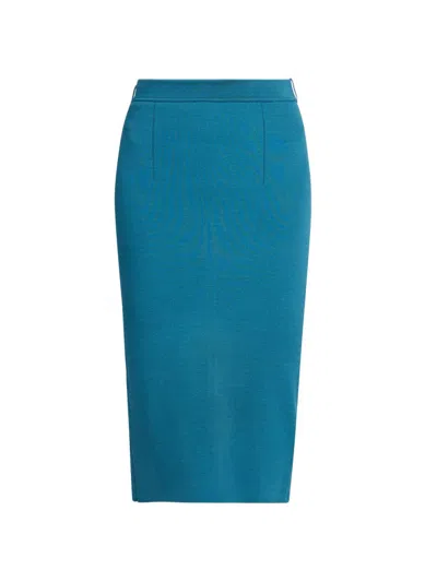 Tom Ford Women's Stretch Knit Knee-length Skirt In Blue