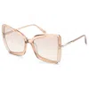 Tom Ford Women's 63mm Transparent Brown Sunglasses In Gold