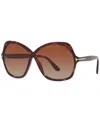 Tom Ford Frau Sunglass Ft1013 In Brown Dark