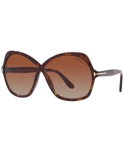 Tom Ford Frau Sunglass Ft1013 In Brown