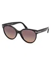 Tom Ford Women's Tallulah 56mm Round Sunglasses In Black