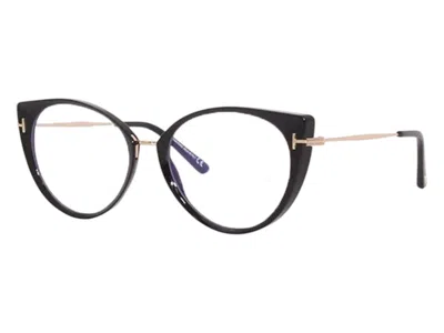 Pre-owned Tom Ford Women's  Cat Eye Sunglasses In Black (ft5815/b 001)