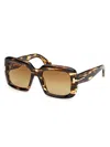 Tom Ford Icon 53mm Acetate Square Sunglasses In Multi