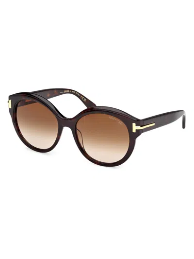 Tom Ford Women's  Icon 57mm Round Sunglasses