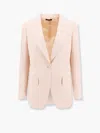 Tom Ford Wool Blazer With Silk Lining In Pink