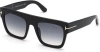 Tom Ford Nero Lucido / Fumo Grad Acetate Sunglasses In Shiny Black