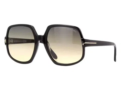 Pre-owned Tom Ford Women's  Square Sunglasses In Black (ft0992 01b)