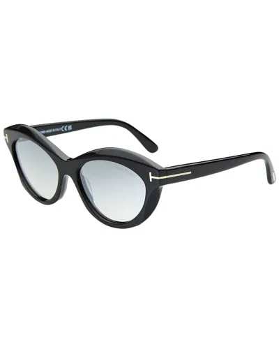 Tom Ford Women's Toni Sunglasses Tf1111 01c Black 55mm