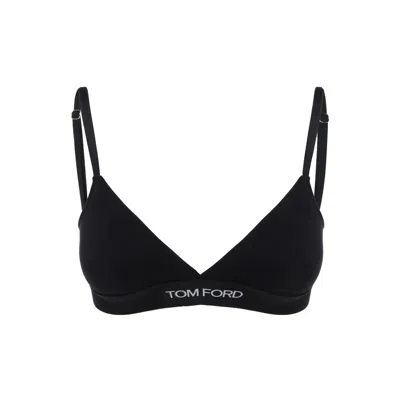 Tom Ford Black Triangle Bra In Lb999 Black