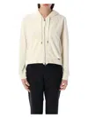 Tom Ford Hooded Zip Sweatshirt Featuring Pockets In Ecru