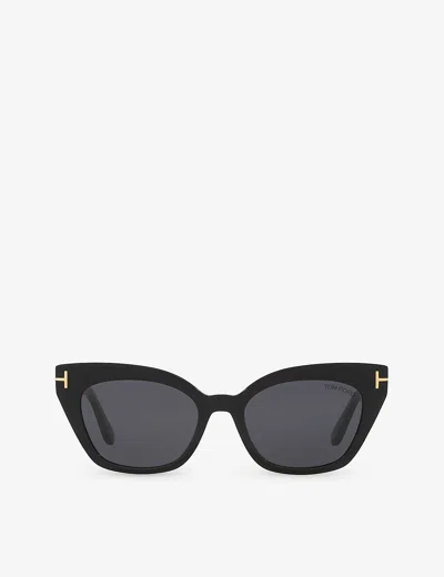 Tom Ford Womens Tr001638 Juliette Cat Eye-frame Acetate Sunglasses