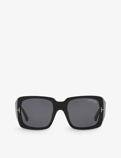 Tom Ford Womens Tr001641 Ryder Square-frame Acetate Sunglasses In Black