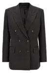 Tom Ford Twill Double-breasted Blazer In Brown
