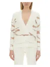 Tom Ford Women's V Neck Sweater In Ivory