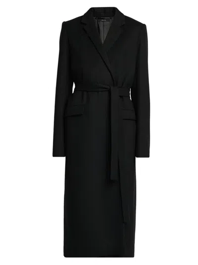 Tom Ford Women's Virgin Wool Wrap Coat In Black
