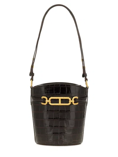 Tom Ford Women's Whitney Small Bucket Bag In Brown