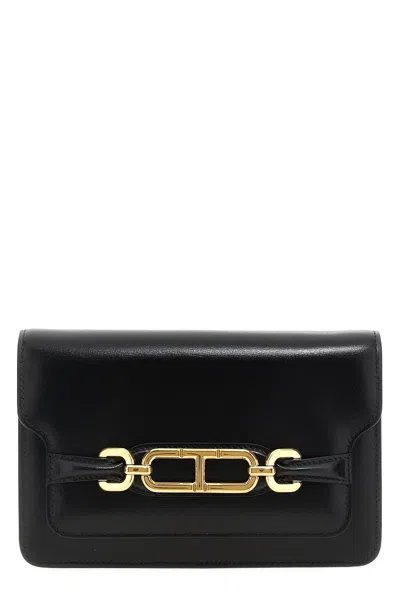 Tom Ford Women Small Leather Crossbody Bag In Black
