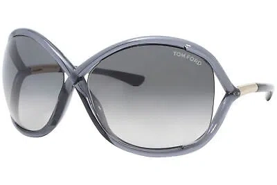 Pre-owned Tom Ford Women's Whitney Tf-9 Tf9 Ft9 0b5 Dark Grey Wrap Fashion Sunglasses 64mm In Gray