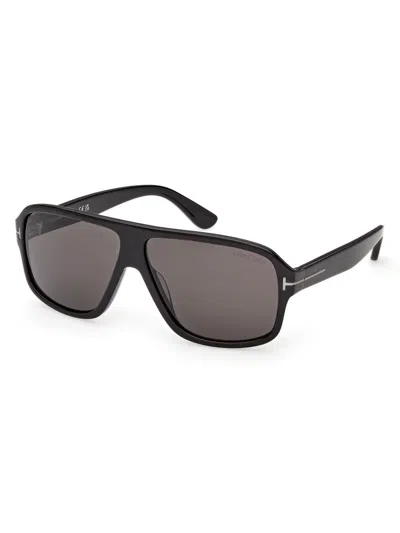 Tom Ford William 63mm Oversized Sunglasses In Black