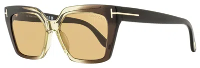 Tom Ford Women's Winona Sunglasses Tf1030 47j Brown-amber 53mm In Multi