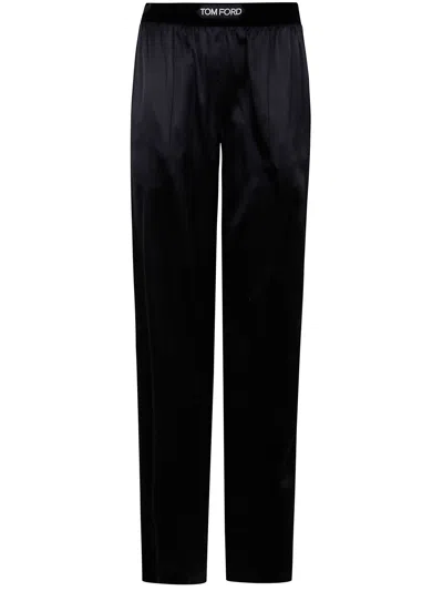 Tom Ford Women Woman Woven Trousers In Black