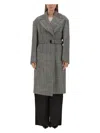 Tom Ford Houndstooth-pattern Belted Coat In Multicolour