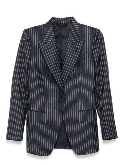 TOM FORD WOMEN'S WOOL SINGLE-BREASTED BLAZER JACKET