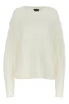Tom Ford Crew Neck Wool Sweater With Textured Knit In White