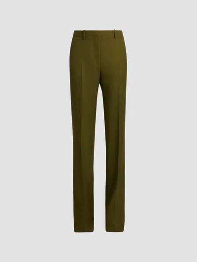 Tom Ford Women's Wool-cashmere Pleated Pants In Ivy Green