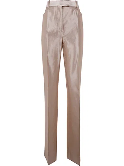 Tom Ford Flared Woven Trousers For Women In Beige