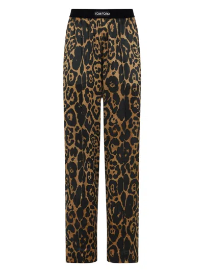 TOM FORD WOMEN'S WOVEN TROUSERS