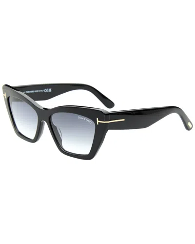 Tom Ford Women's Wyatt 56mm Sunglasses In Black