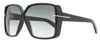Tom Ford Women's Yvonne Sunglasses Tf1117 01b Black 63mm In Multi
