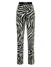 Tom Ford Zebra-print Silk-blend Satin Straight-leg Pants In Nude & Neutrals